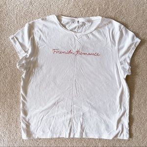 NWOT MANGO casual top with embroidery